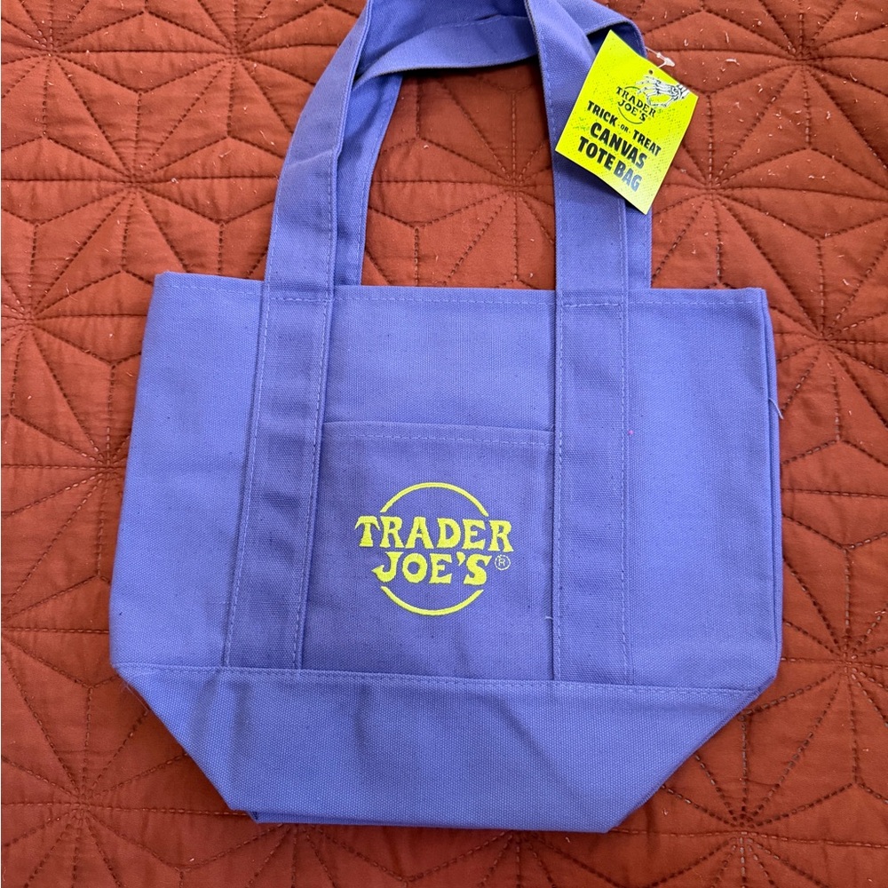 Trader Joe's Purple Canvas Tote Bag